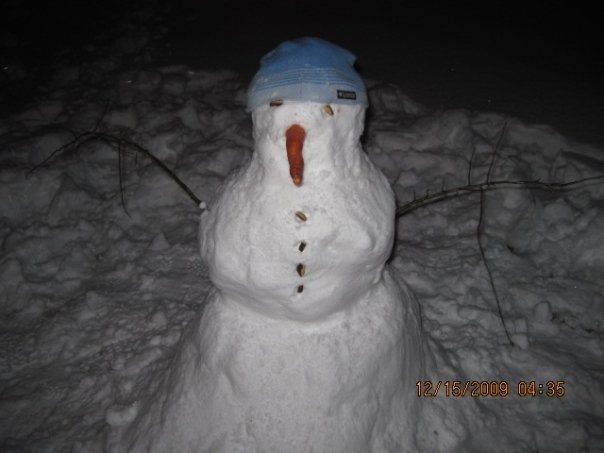 Rosaire le bonhomme de Neige