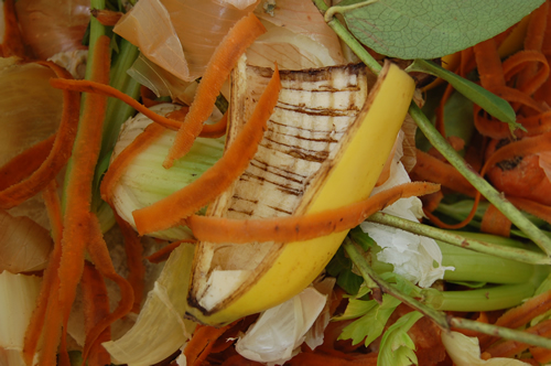 Le contenu d'un bac brun