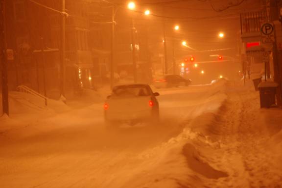 Tempête sur la ville