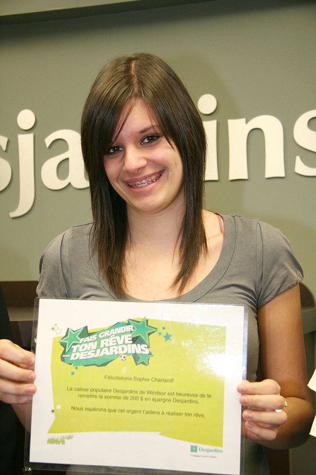 Sophie Charland gagnante Desjardins