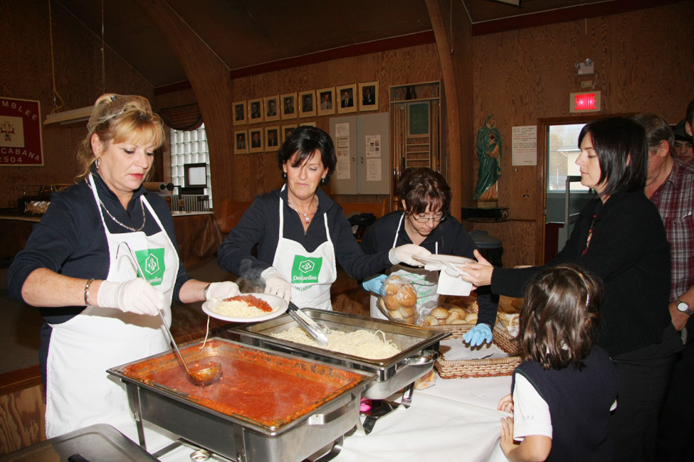 Souper spaghettis pour les paniers de Noël