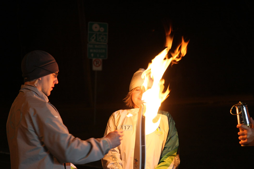 La flamme Olympique de passage à Windsor