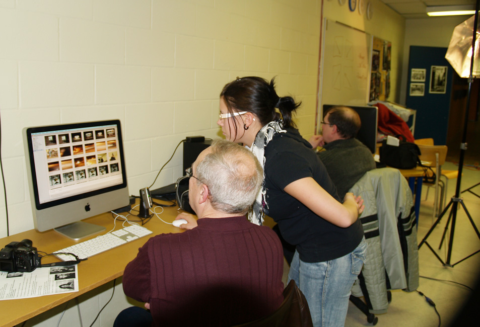 Visionnement après shooting photos