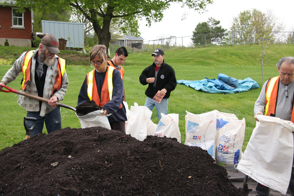 Distribution de compost