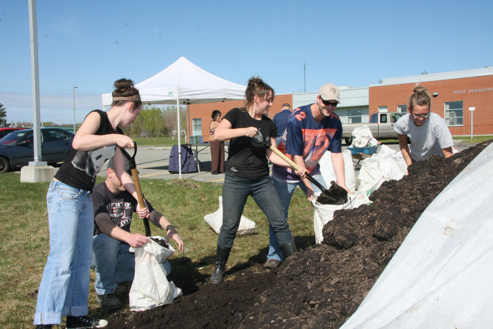 Distribution de compost