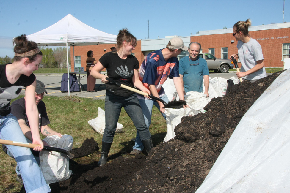 Distribution de compost