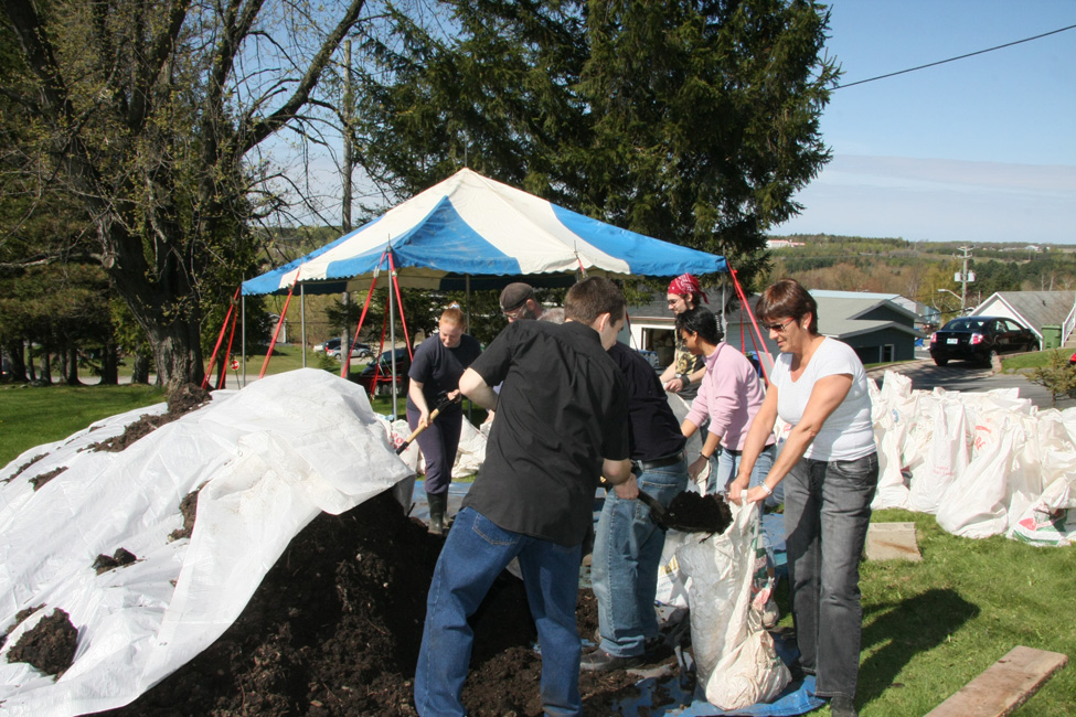 Distribution de compost-