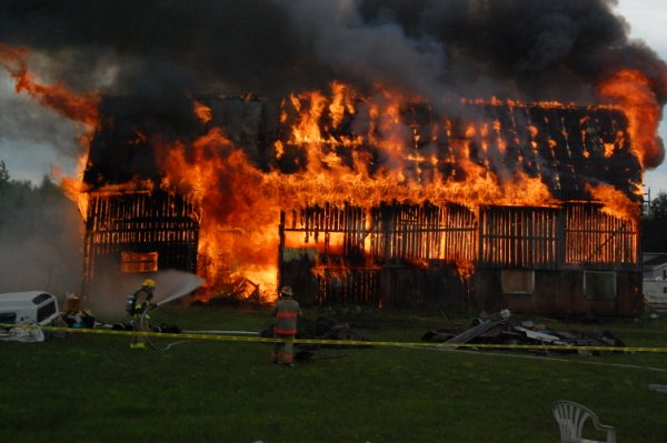 Pratique d'incendie à Saint-François-Xavier-de-Brompton