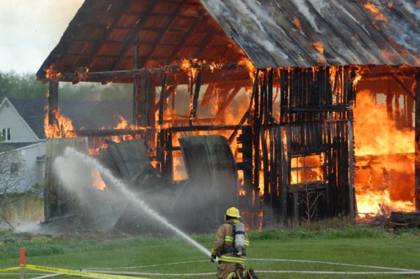 Pratique d'incendie à Saint-François-Xavier-de-Brompton