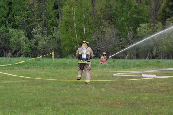 Pratique d'incendie à Saint-François-Xavier-de-Brompton