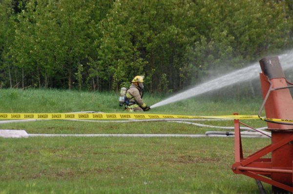 Pratique d'incendie à Saint-François-Xavier-de-Brompton