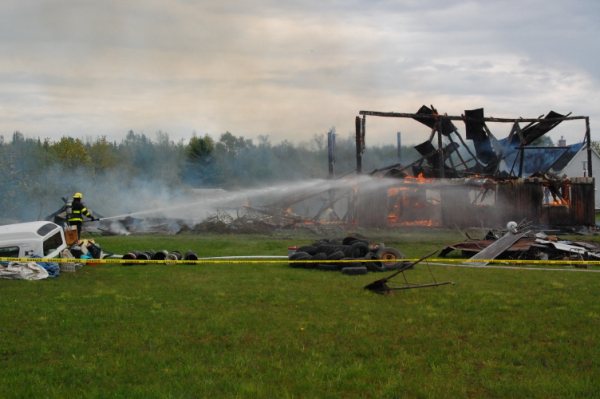Pratique d'incendie à Saint-François-Xavier-de-Brompton