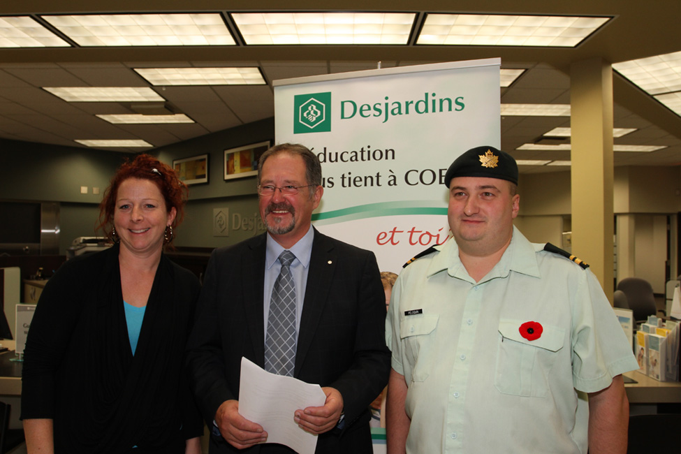 Aide de la Caisses Desjardins du Centre du Val Saint François