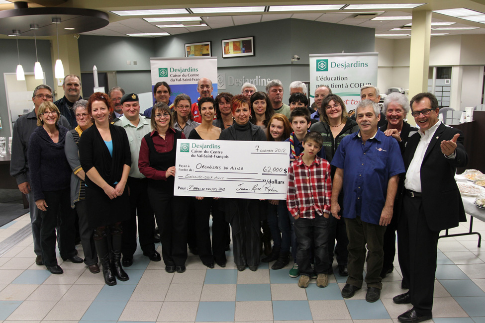 Aide de la Caisses Desjardins du Centre du Val Saint François