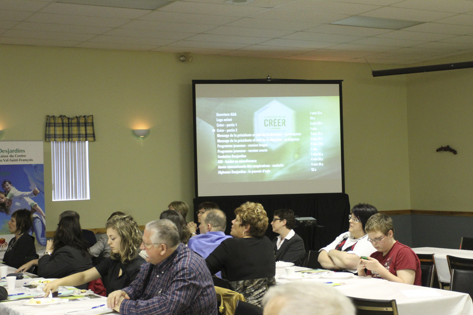 1re assemblée générale de la Caisse Desjardins du Centre du Val-Saint-François