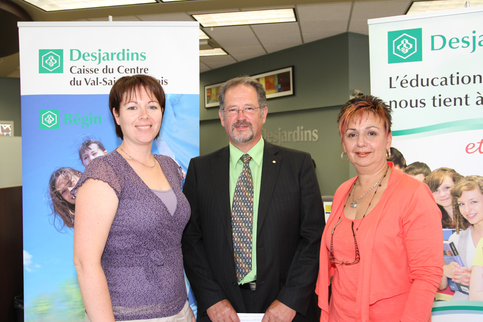 33 833 $ en aide aux organismes - Caisse Desjardins du Centre du Val-Saint-François