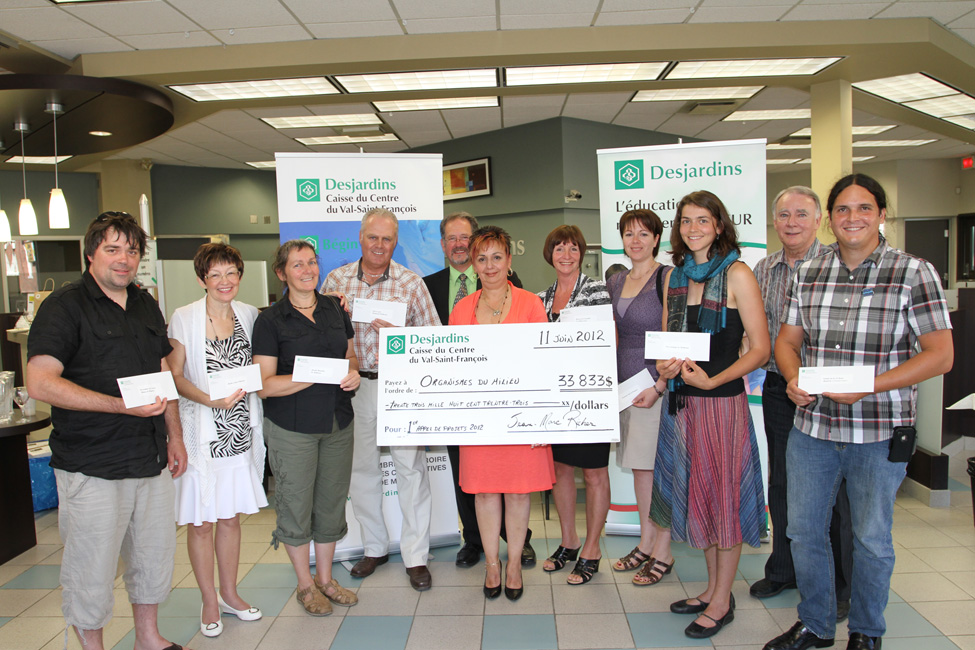 33 833 $ en aide aux organismes - Caisse Desjardins du Centre du Val-Saint-François