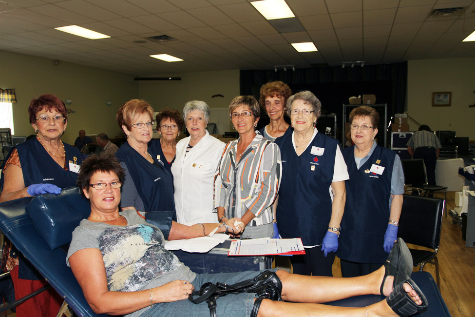 Collecte de sang sous la présidence de Sylvie Bureau