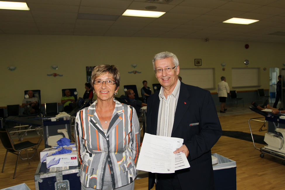 Collecte de sang sous la présidence de Sylvie Bureau