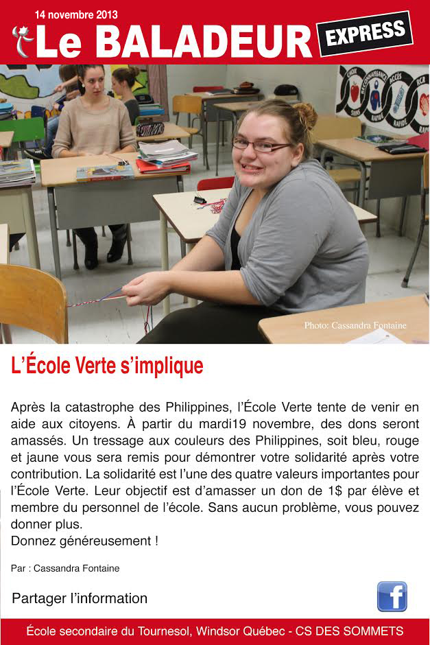 Collecte de fonds au Tournesol