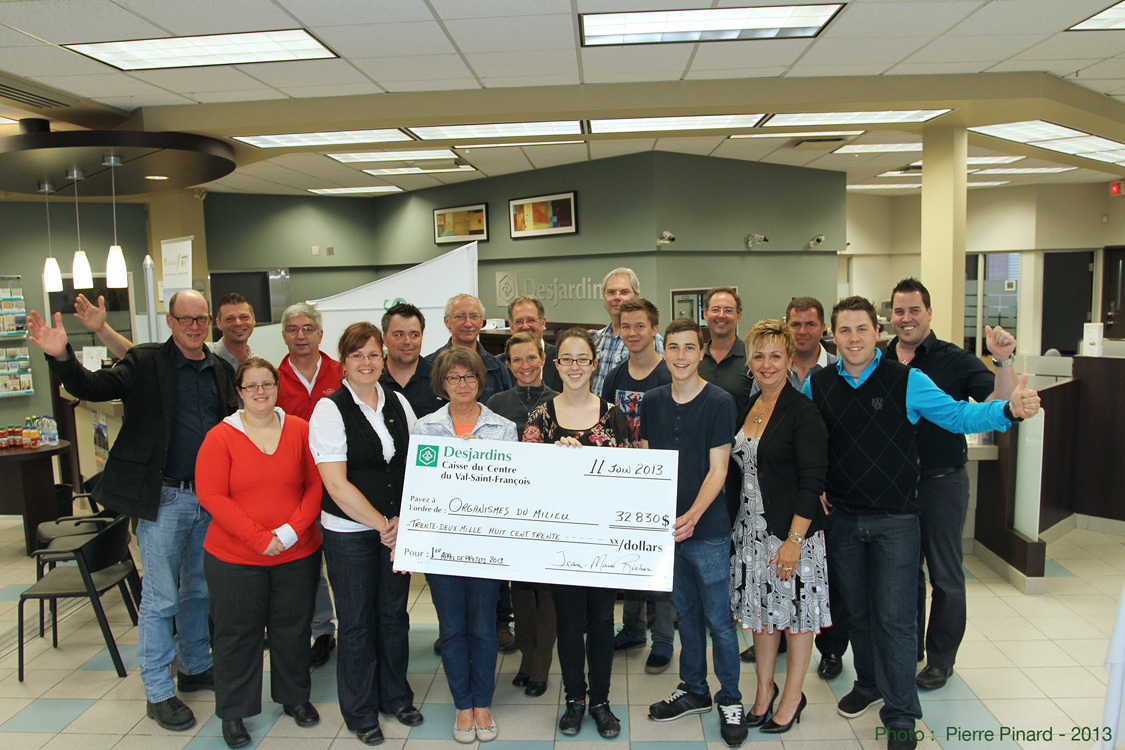 Desjardins CDCVSF aide aux organismes du milieu