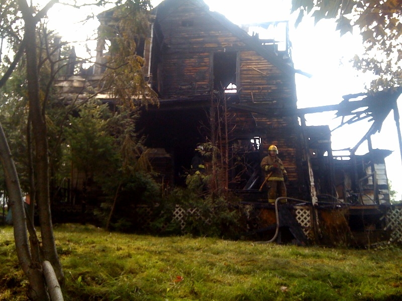 Les restes de la maison