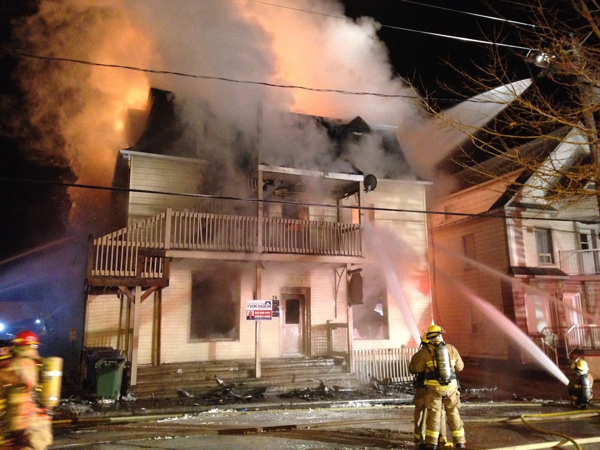 Feu sur la rue St-Georges à Windsor