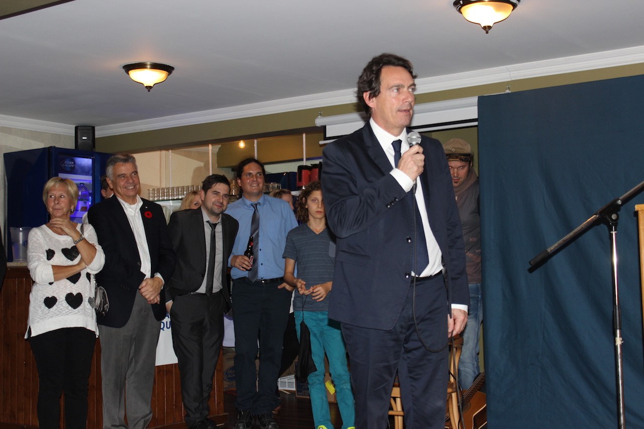 Pierre-Karl Péladeau en visite à Windsor