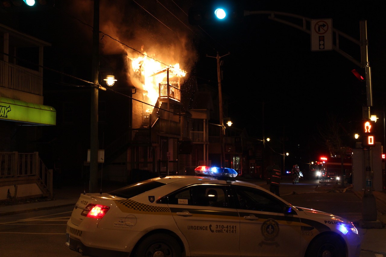 Feu sur la rue St-Georges à Windsor
