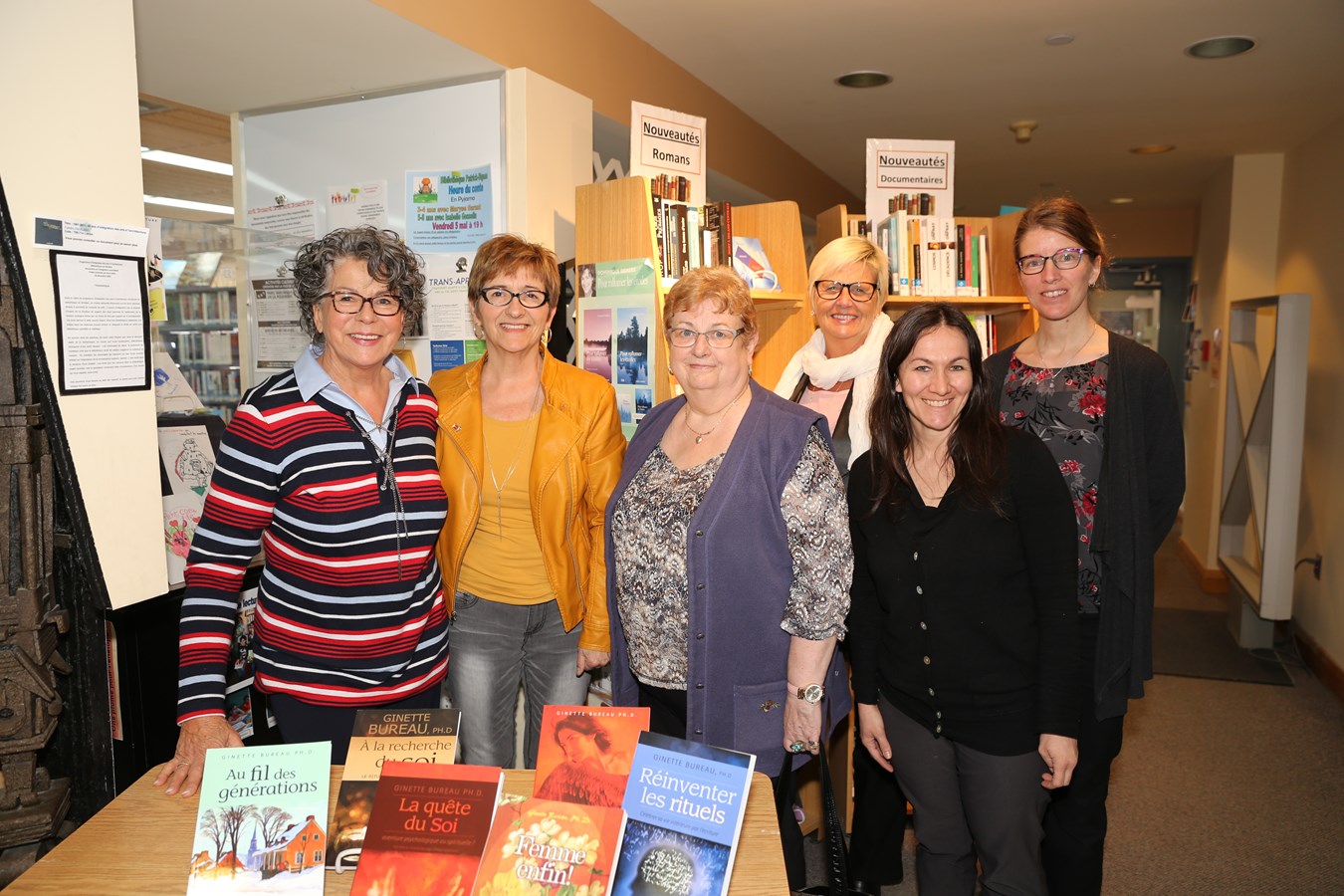 Ginette Bureau à la bibliothèque Patrick-Dignan