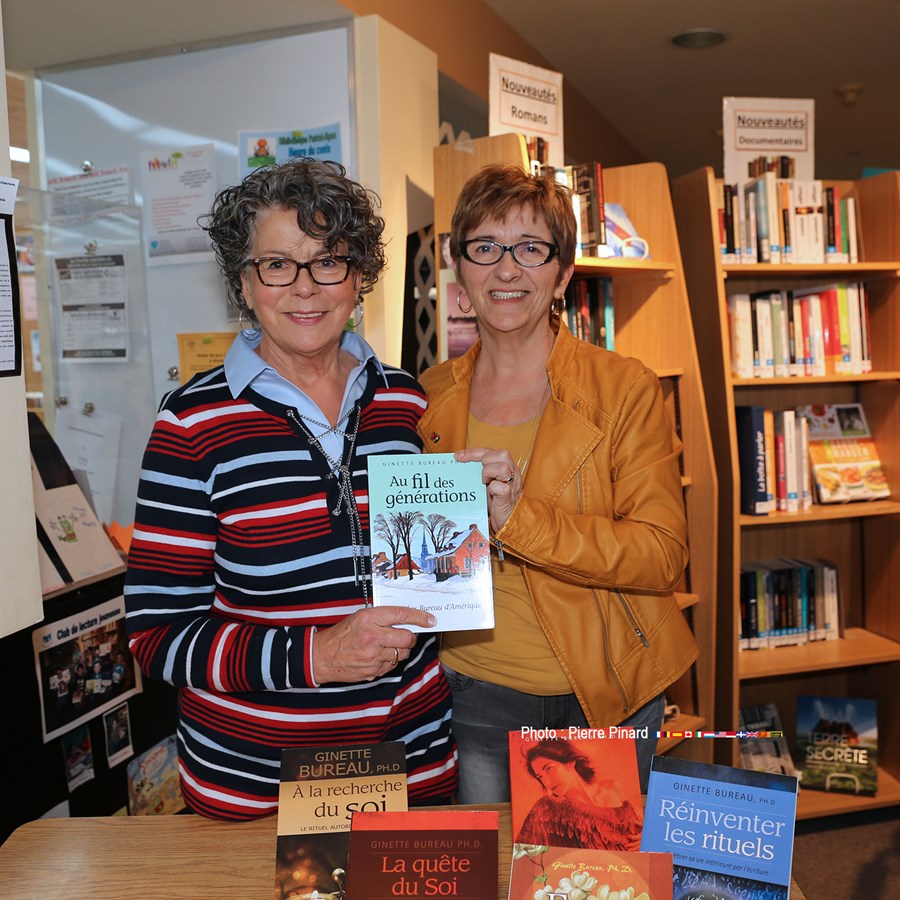 Ginette Bureau à la bibliothèque Patrick-Dignan